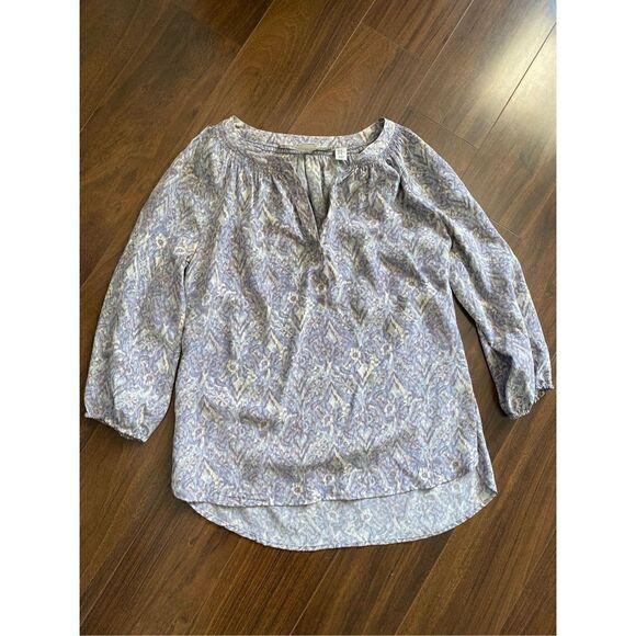 Max Studio XS Silk floral long sleeve blouse - Picture 2 of 4